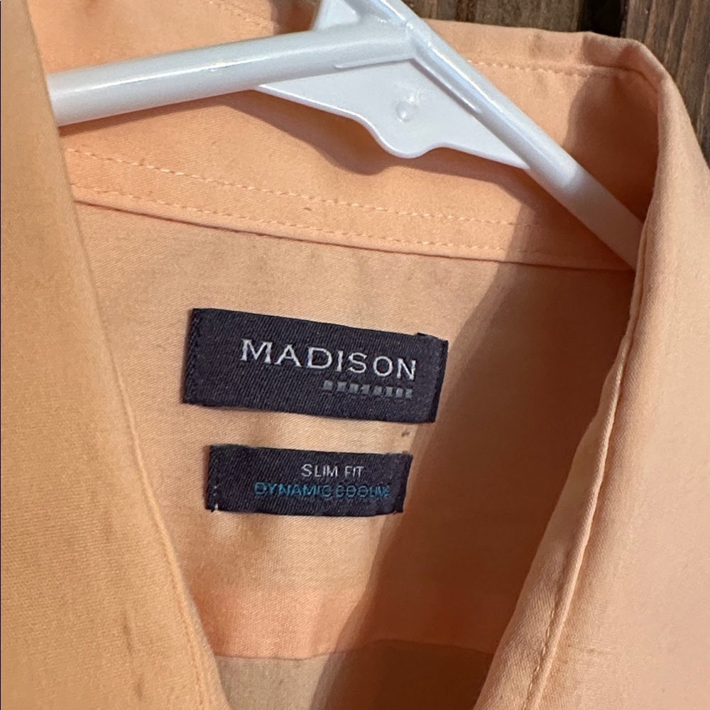 Madison Peach Button-Up Shirt - Picture 2 of 9